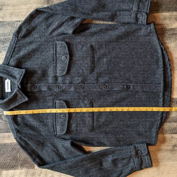 Taylor Stitch Explorer Shirt Coal Herringbone Grey Wool Small - Picture 6 of 8